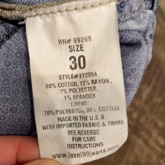 LEVEL 99 ANTHRO Nevis Wash Distressed Tomboy Straight Jeans 30 - Picture 6 of 8